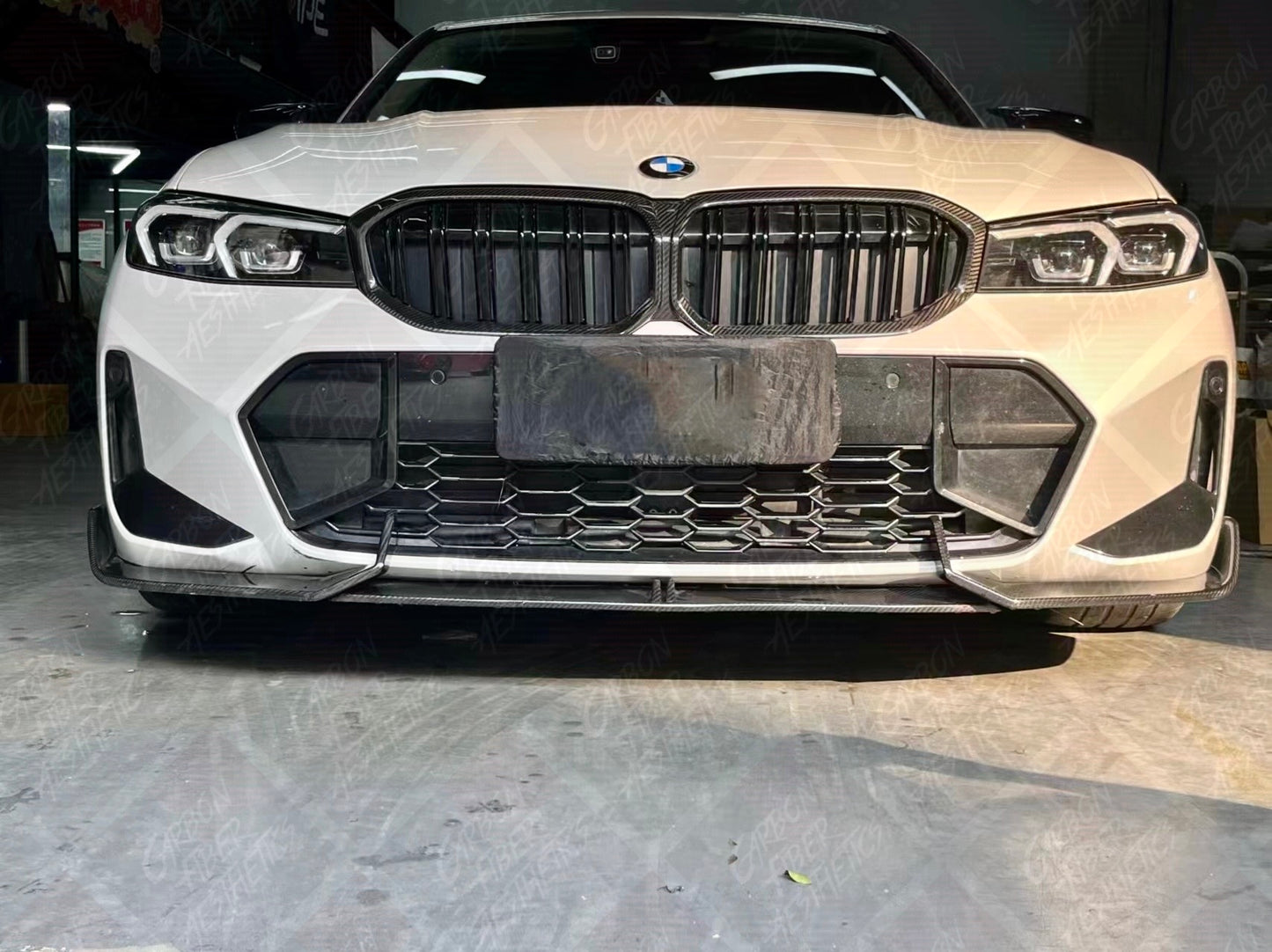 BMW G20 G21 M340 330 Facelift Adro Style Carbon Fiber Front Lip 2023+ BY TAKD Design