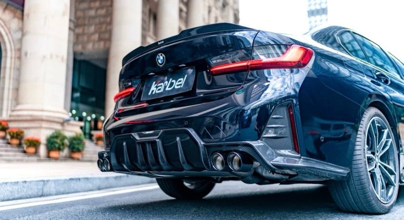 BMW G20 G21 M340 330 Facelift Karbel Design Dry Carbon Fiber Rear Diffuser 2023+ V1 Style