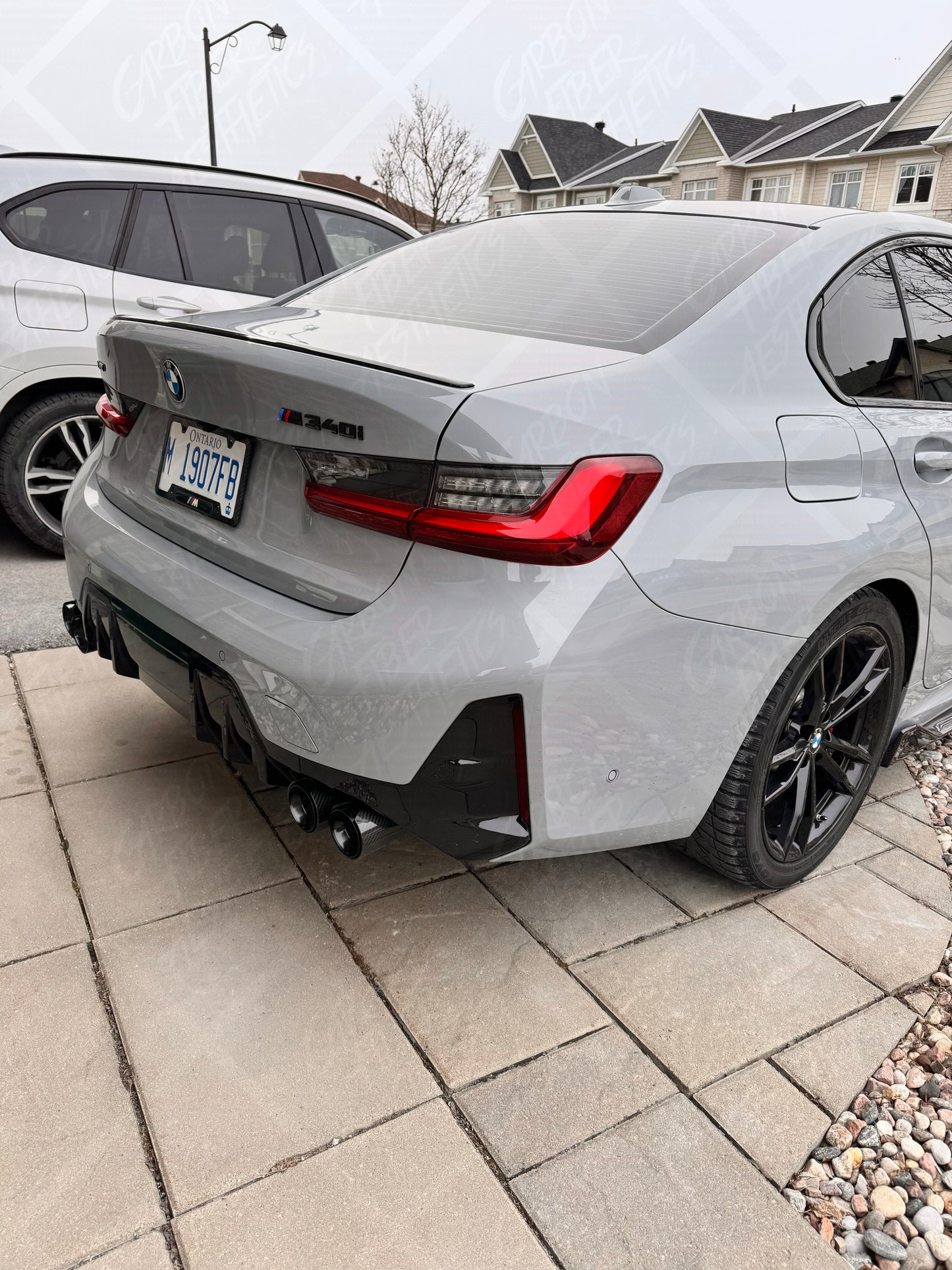 BMW G42 M240i G20 M340i G22 M440i Carbon Fiber Exhaust Tips Quad Tips 2019-2024 Pre Facelift and Facelift