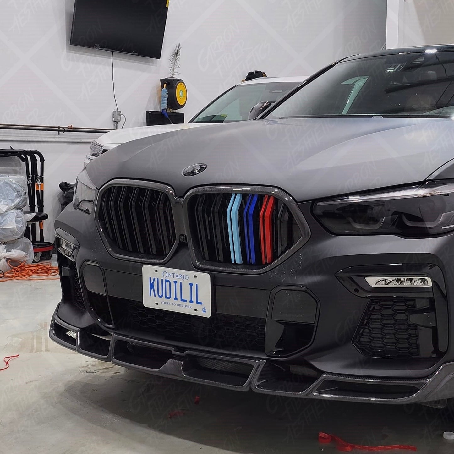 BMW G06 X6 M Sport Carbon Fiber Front Lip Larte Style 2020-2023