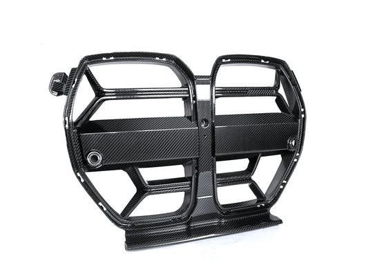 BMW M3 M4 Carbon Fiber CSL Style Front Grille 2021-26 G80 G81 G82 G83