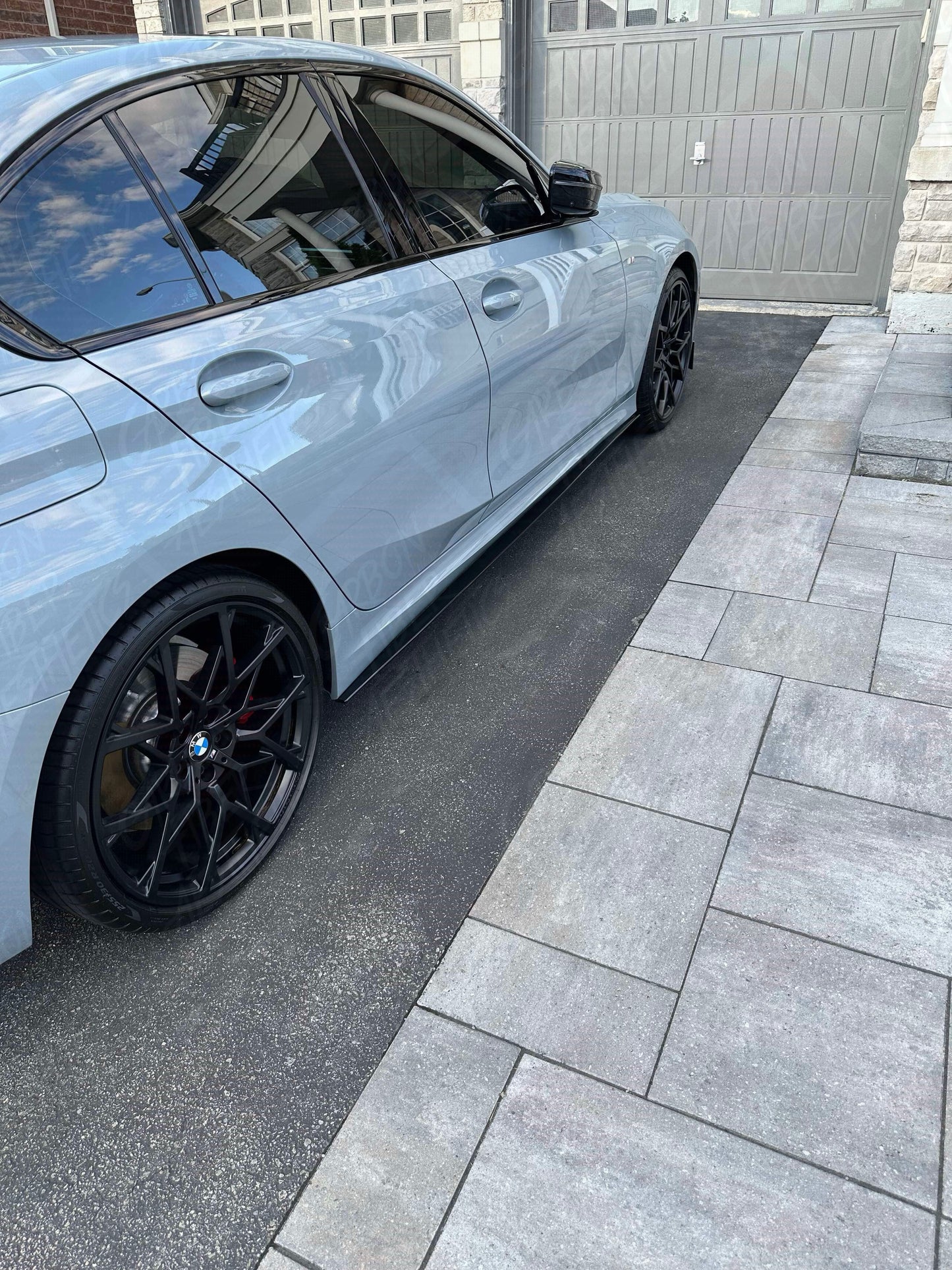 BMW G20 G21 M340 330 M Sport Gloss Black Side Skirts Extensions AC Style 19-24