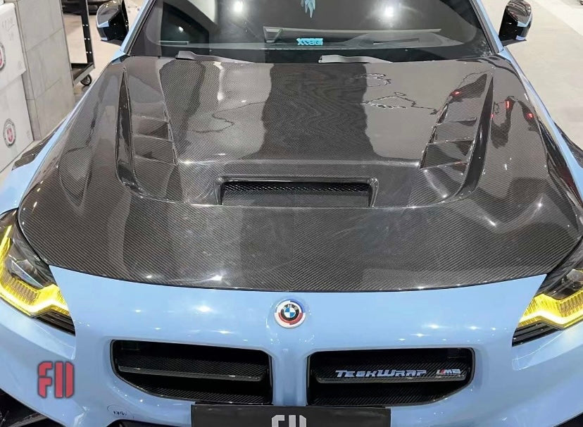BMW G87 M2 ArmorExtend Design Carbon Fiber Vented Hood AE Style