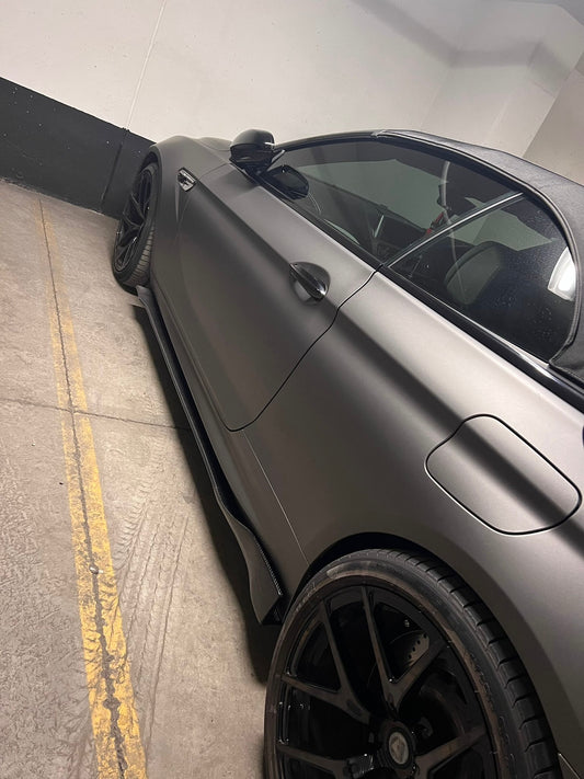 BMW F06 F12 F13 M6 Carbon Fiber Side Skirts Extensions V2 Style