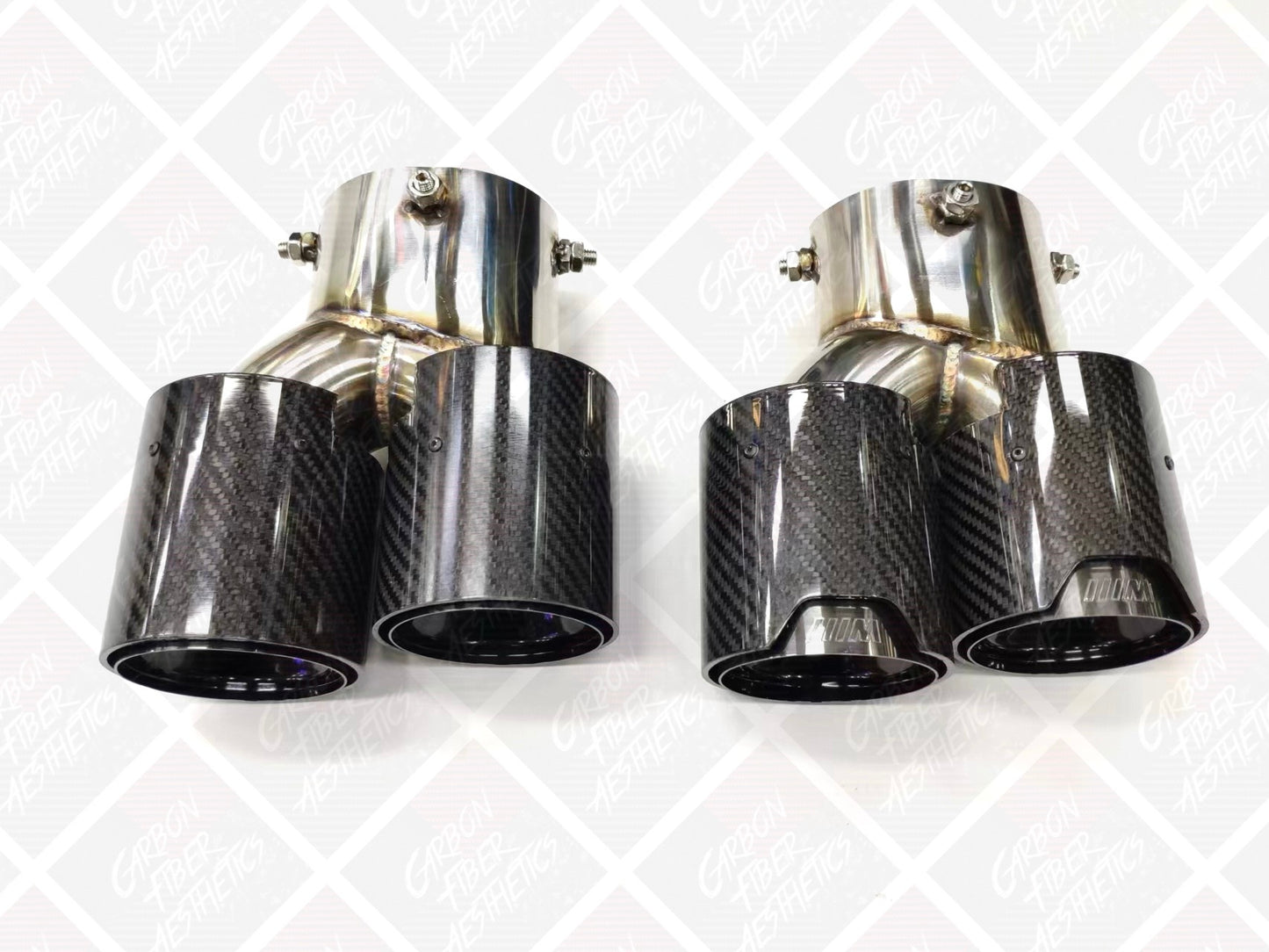 BMW G42 M240i G20 M340i G22 M440i Carbon Fiber Exhaust Tips Quad Tips 2019-2024 Pre Facelift and Facelift