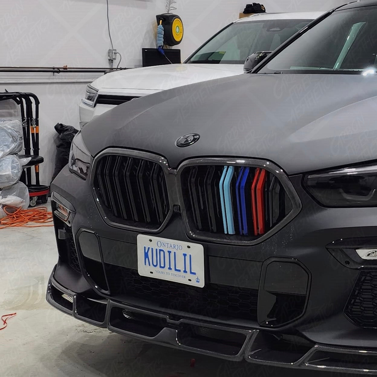 BMW G06 X6 F96 X6M Carbon Fiber Front Grille Dual Slatted 2019-2023