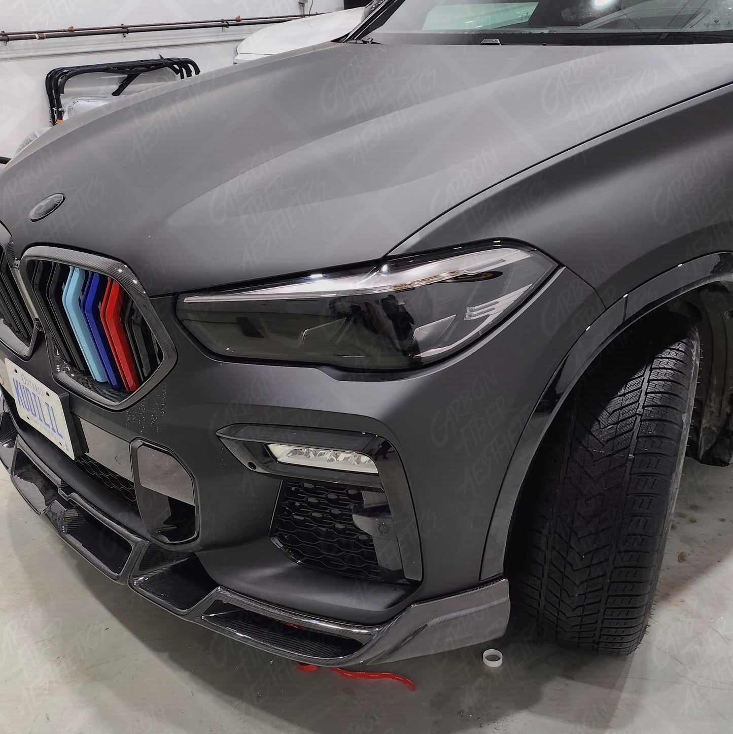 BMW G06 X6 M Sport Carbon Fiber Front Lip Larte Style 2020-2023