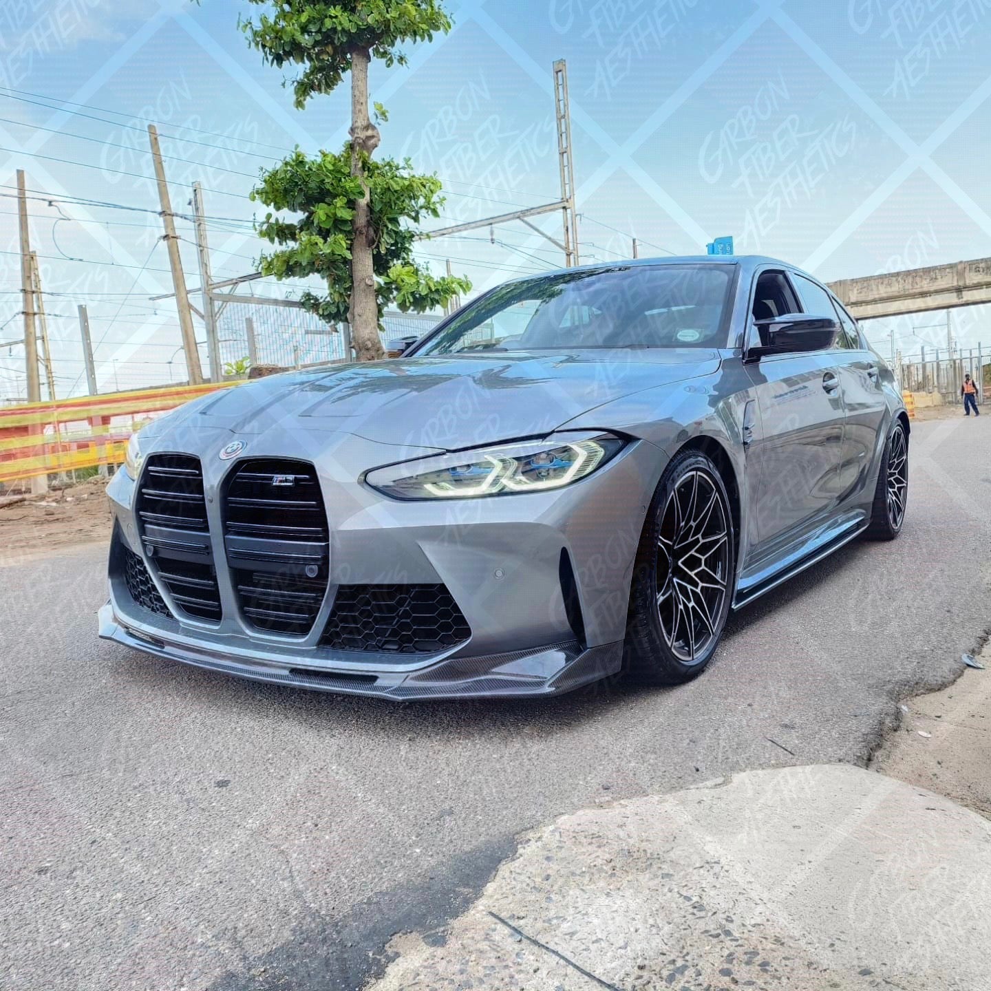 BMW G81/G80 M3 G83/G82 M4 Dry Carbon Fiber Side Skirts MHC/R44 Style 2021+