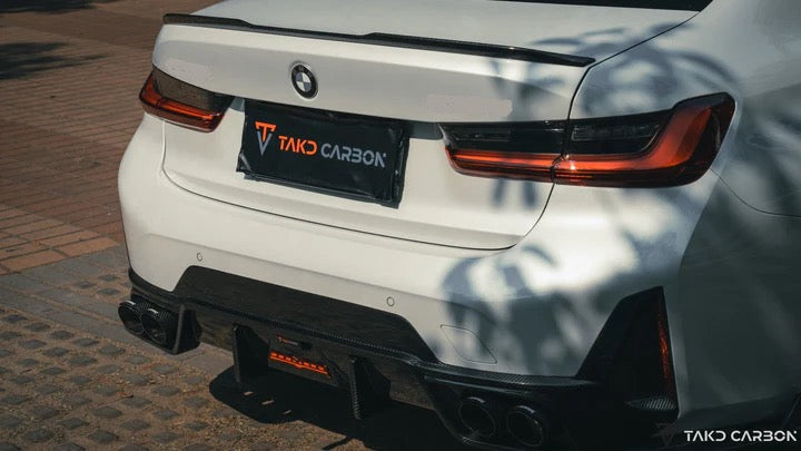 BMW G20 G21 M340 330 Facelift TAKD Design Dry Carbon Fiber Rear Diffuser 2023+ V2 Style