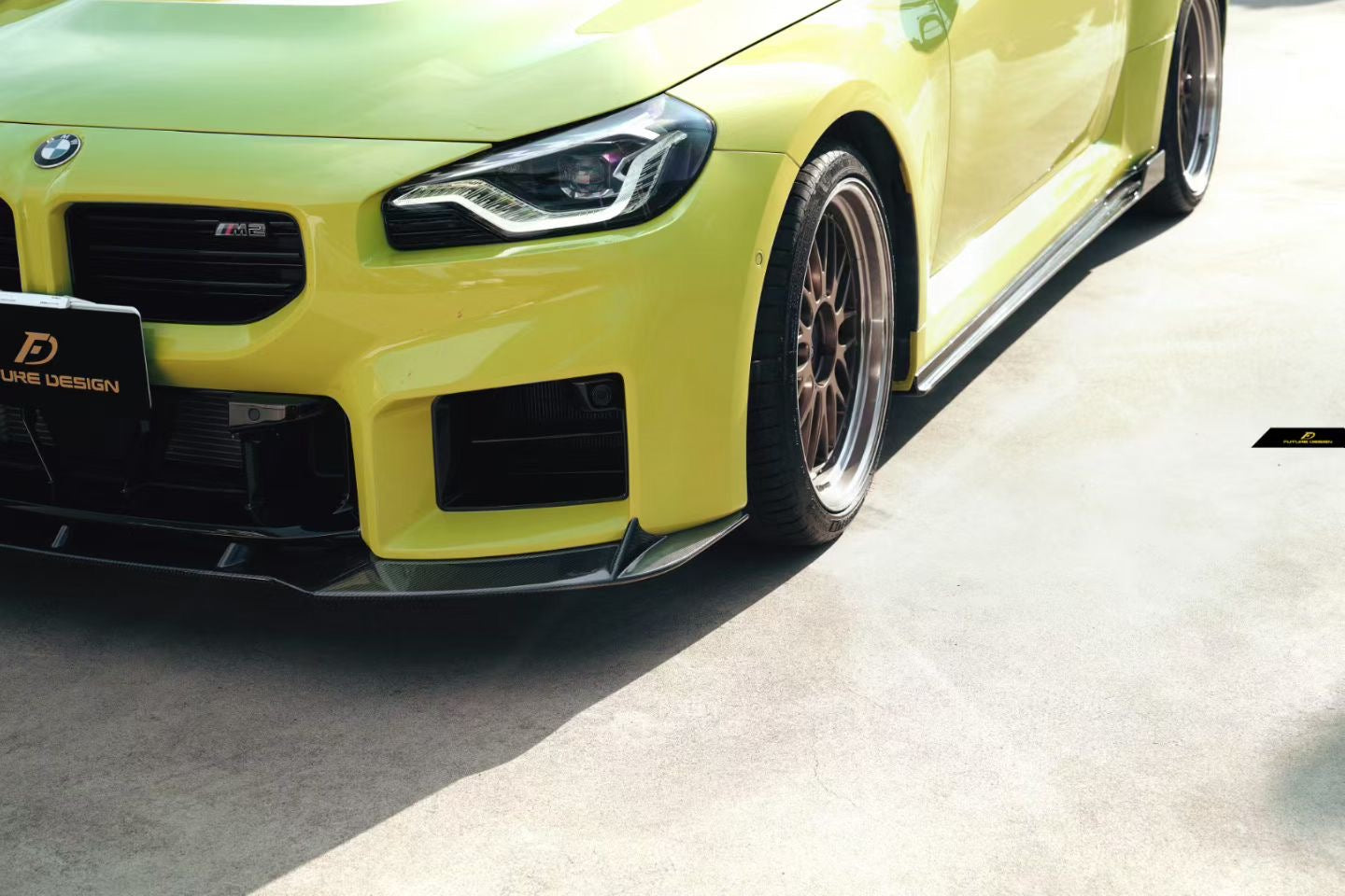 BMW 2023+ G87 M2 Carbon Fiber Side Skirts Extensions Future Design V2
