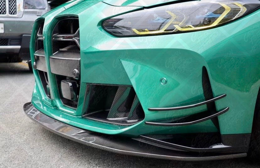 BMW G80 M3 G83 G82 M4 Dry Carbon Fiber MHC R44 Style Front Lip Splitter