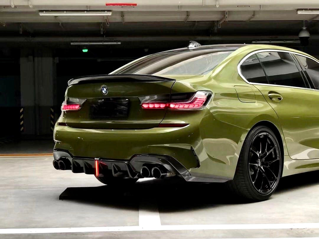 BMW G20 G21 M340 330 M Sport Karbel Design Dry Carbon Fiber Rear Diffuser 2019-2022