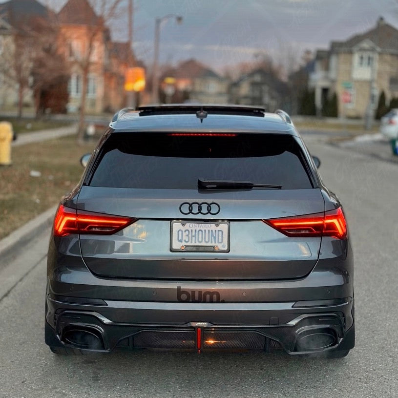 Audi Q3 SQ3 Dry Carbon Fiber Rear Diffuser V1 RSQ3 Style 2019-2023