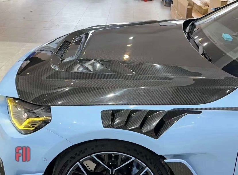 BMW G87 M2 ArmorExtend Design Carbon Fiber Vented Hood AE Style