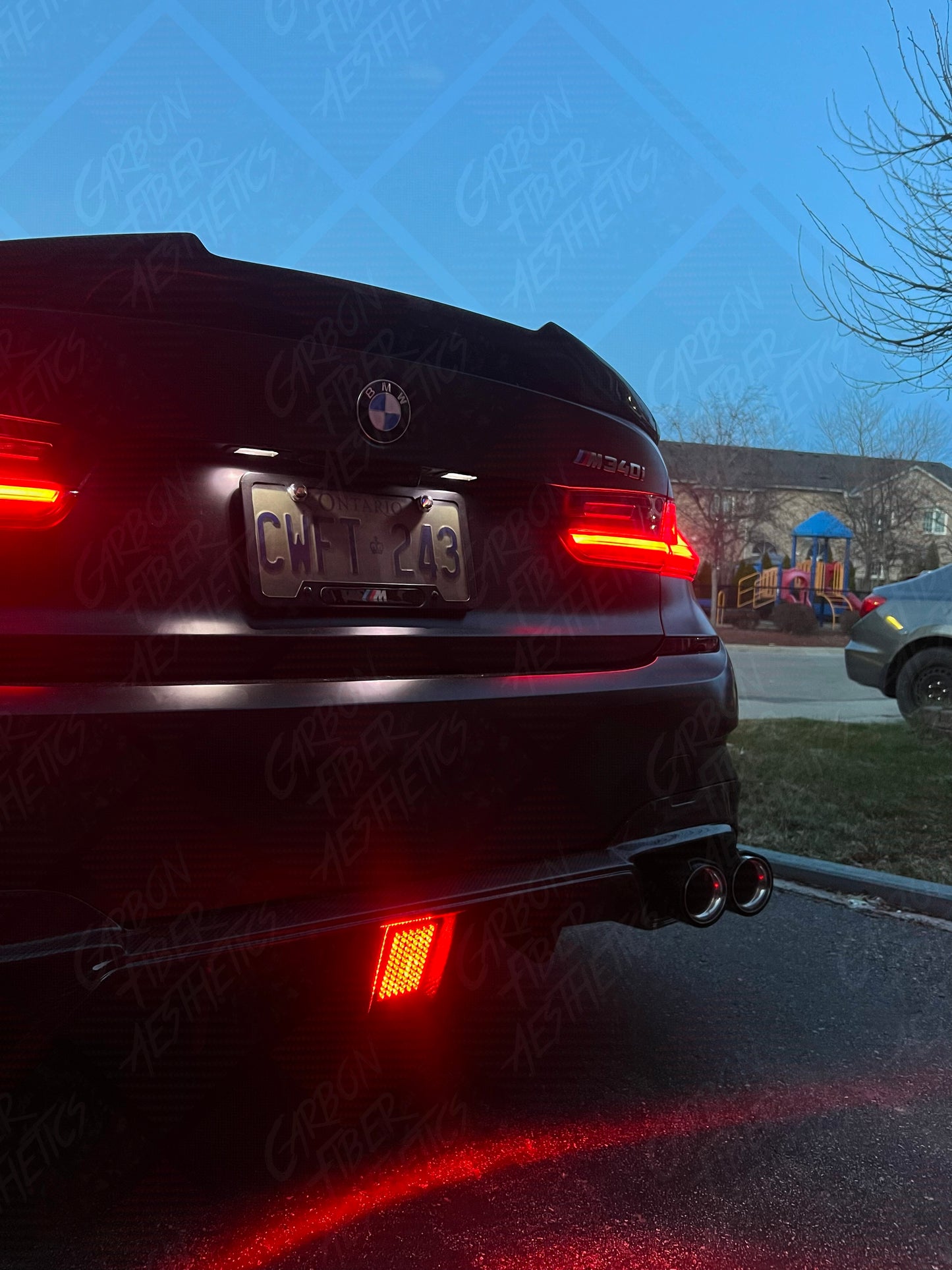 BMW G20 G21 M340 330 M Sport Carbon Fiber Rear Diffuser CMST Style 19-23