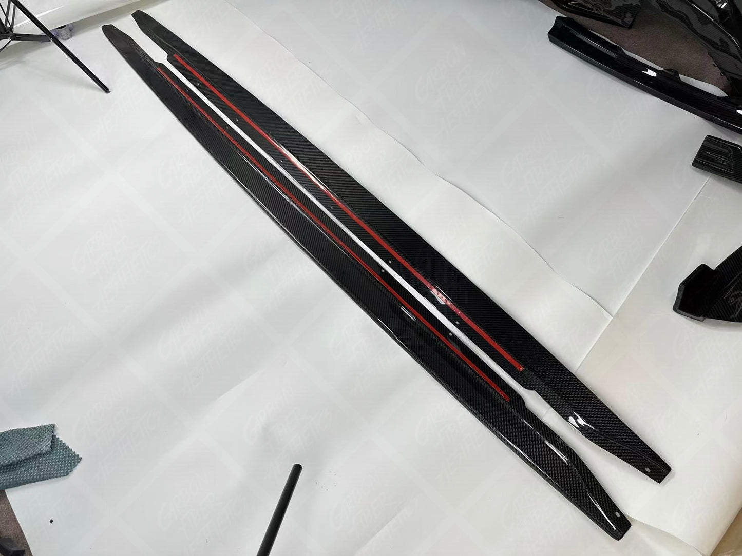 BMW G81/G80 M3 G83/G82 M4 Dry Carbon Fiber Side Skirts MHC/R44 Style 2021+