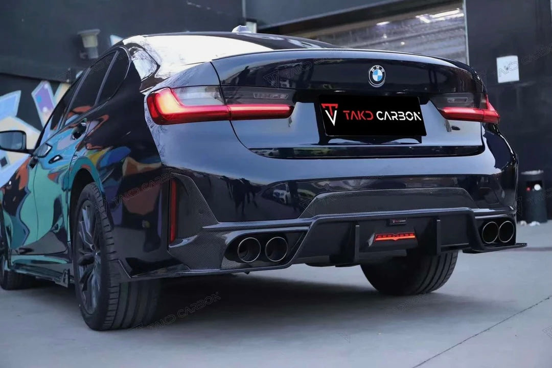 BMW G20 G21 M340 330 Facelift TAKD Design Dry Carbon Fiber Rear Diffuser 2023+ V2 Style