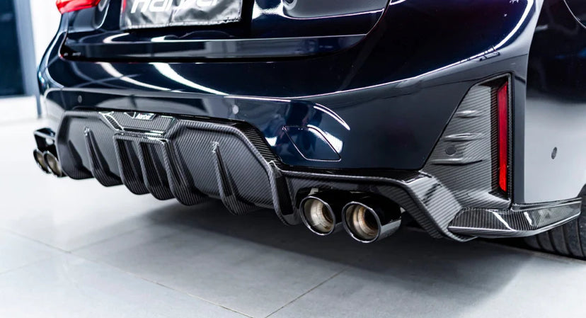 BMW G20 G21 M340 330 Facelift Karbel Design Dry Carbon Fiber Rear Diffuser 2023+ V1 Style