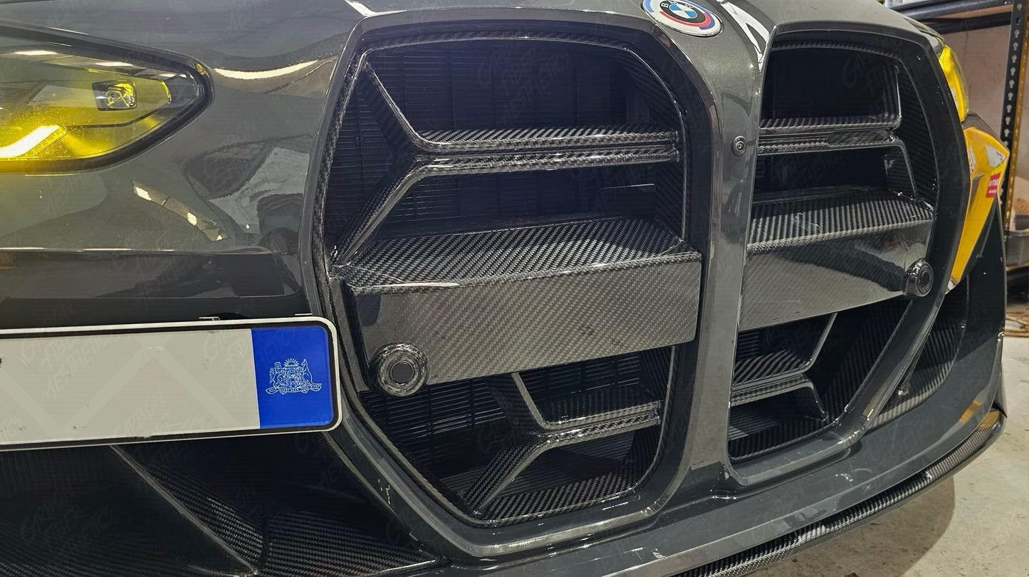 BMW G81/G80 M3 G83/G82 M4 Dry Carbon Fiber CSL Style Front Grille 2021+
