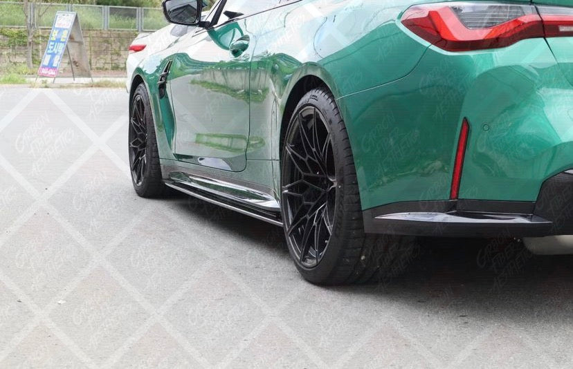 BMW G81/G80 M3 G83/G82 M4 Dry Carbon Fiber Side Skirts MHC/R44 Style 2021+