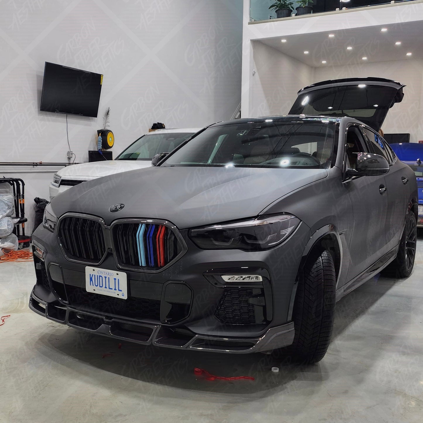 BMW G06 X6 M Sport Carbon Fiber Front Lip Larte Style 2020-2023