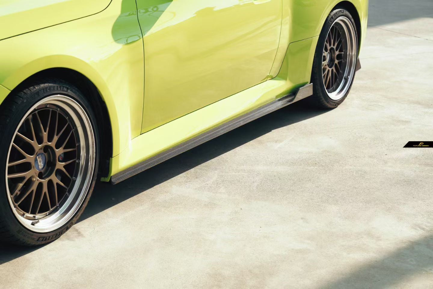 BMW 2023+ G87 M2 Carbon Fiber Side Skirts Extensions Future Design V2