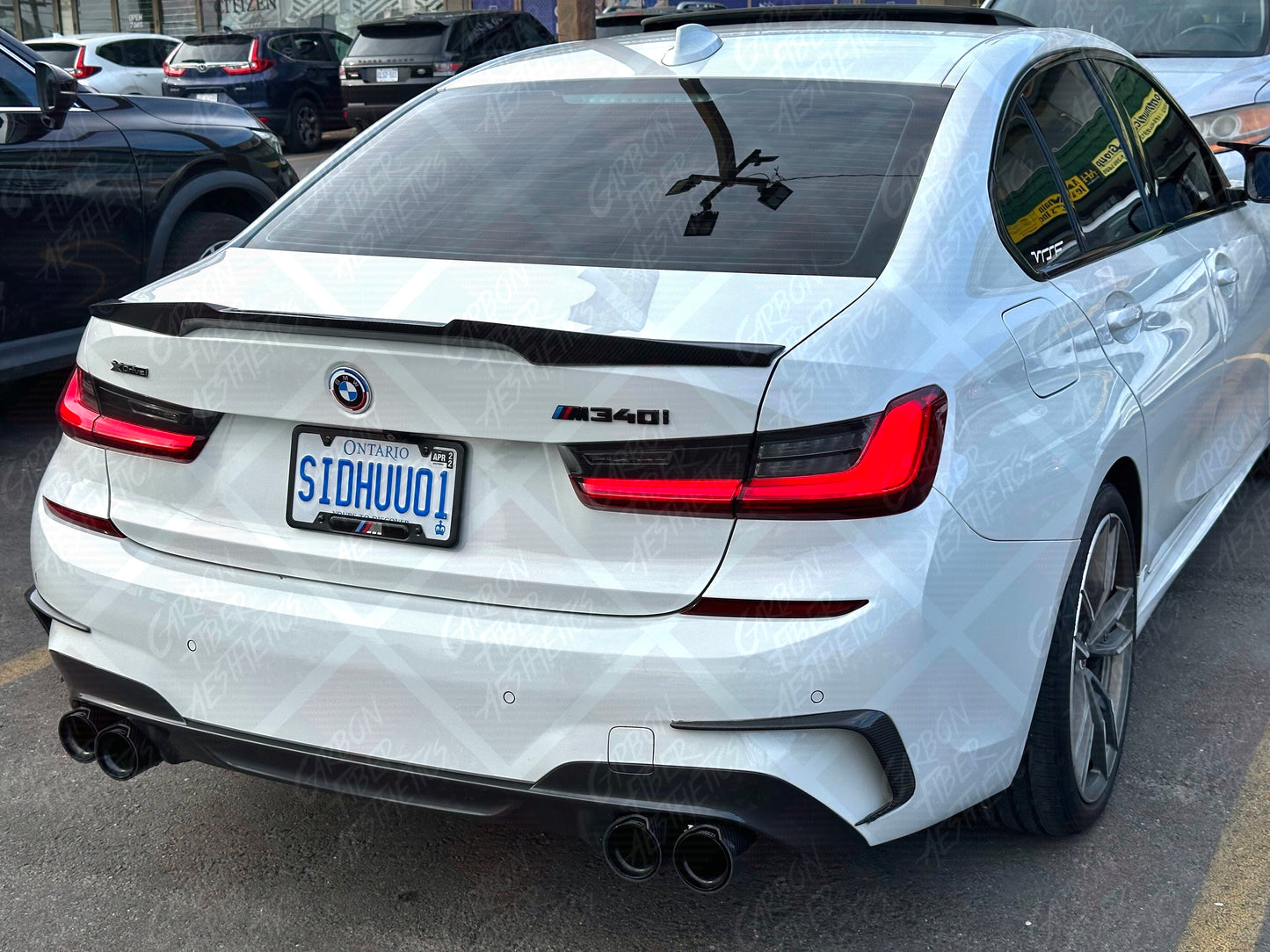 BMW G42 M240i G20 M340i G22 M440i Carbon Fiber Exhaust Tips Quad Tips 2019-2024 Pre Facelift and Facelift