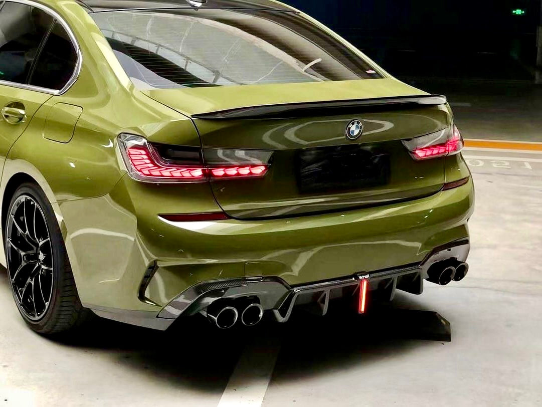 BMW G20 G21 M340 330 M Sport Karbel Design Dry Carbon Fiber Rear Diffuser 2019-2022