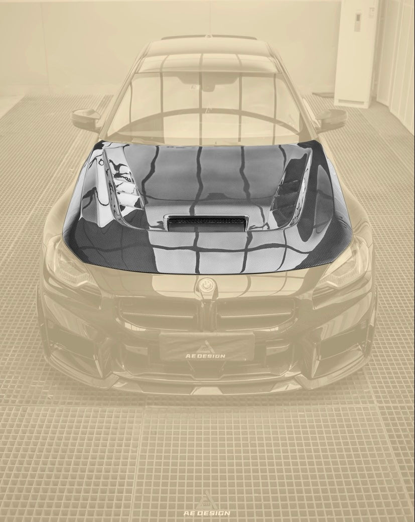 BMW G87 M2 ArmorExtend Design Carbon Fiber Vented Hood AE Style