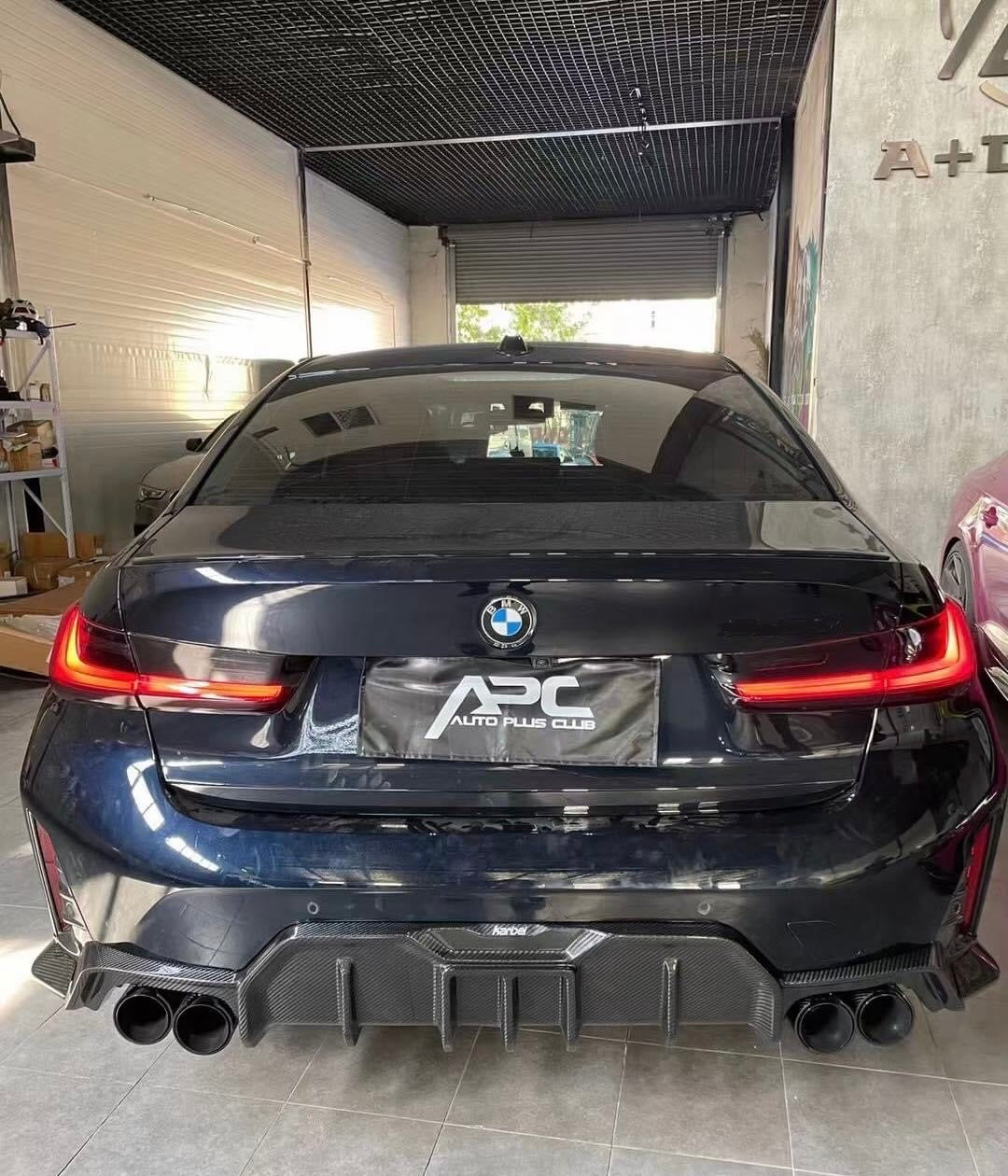 BMW G20 G21 M340 330 Facelift Karbel Design Dry Carbon Fiber Rear Diffuser 2023+ V1 Style