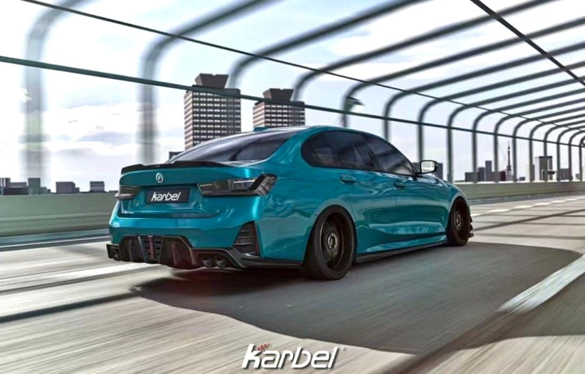 BMW G20 G21 M340 330 Facelift Karbel Design Dry Carbon Fiber Rear Diffuser 2023+ V2 Style