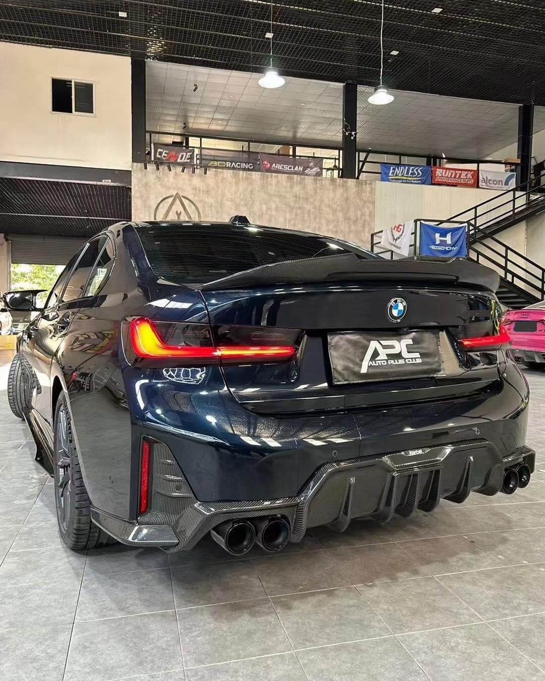 BMW G20 G21 M340 330 Facelift Karbel Design Dry Carbon Fiber Rear Diffuser 2023+ V1 Style