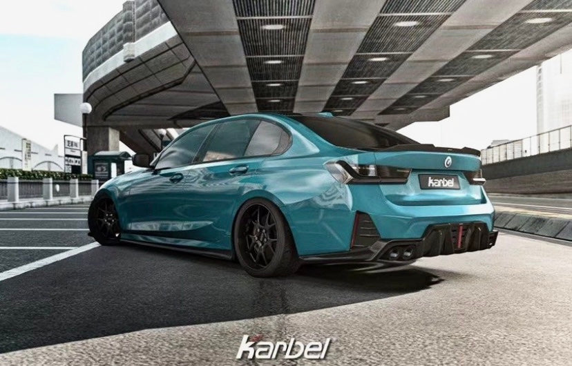 BMW G20 G21 M340 330 Facelift Karbel Design Dry Carbon Fiber Rear Diffuser 2023+ V2 Style