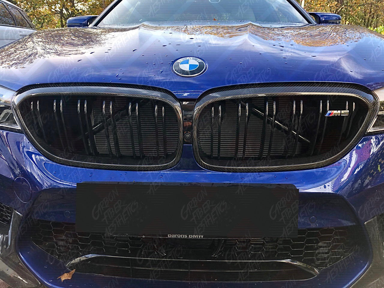 BMW F90 M5 M5C Carbon Fiber Front Grilles Pre Facelift