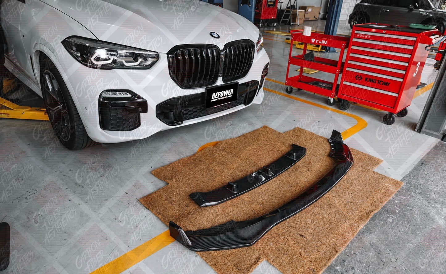 BMW G05 X5 M Sport Carbon Fiber Front lip M Performance Style 2019-2023