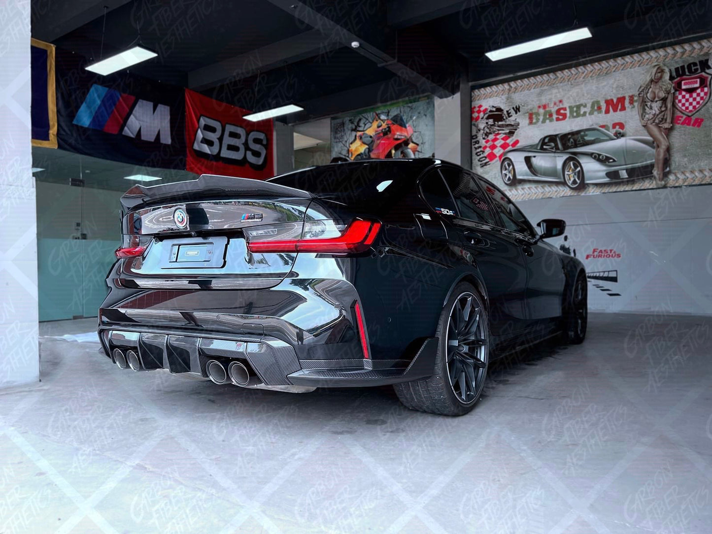 BMW G81/G80 M3 Dry Carbon Fiber M Performance Style Rear Winglets Splitters