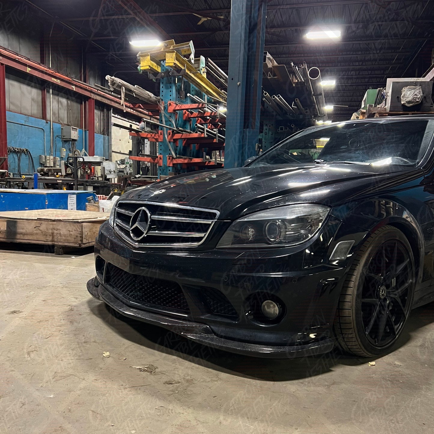 Mercedes Benz W204 C63 Carbon Fiber Front Lip AMG Style ( Pre Facelift )
