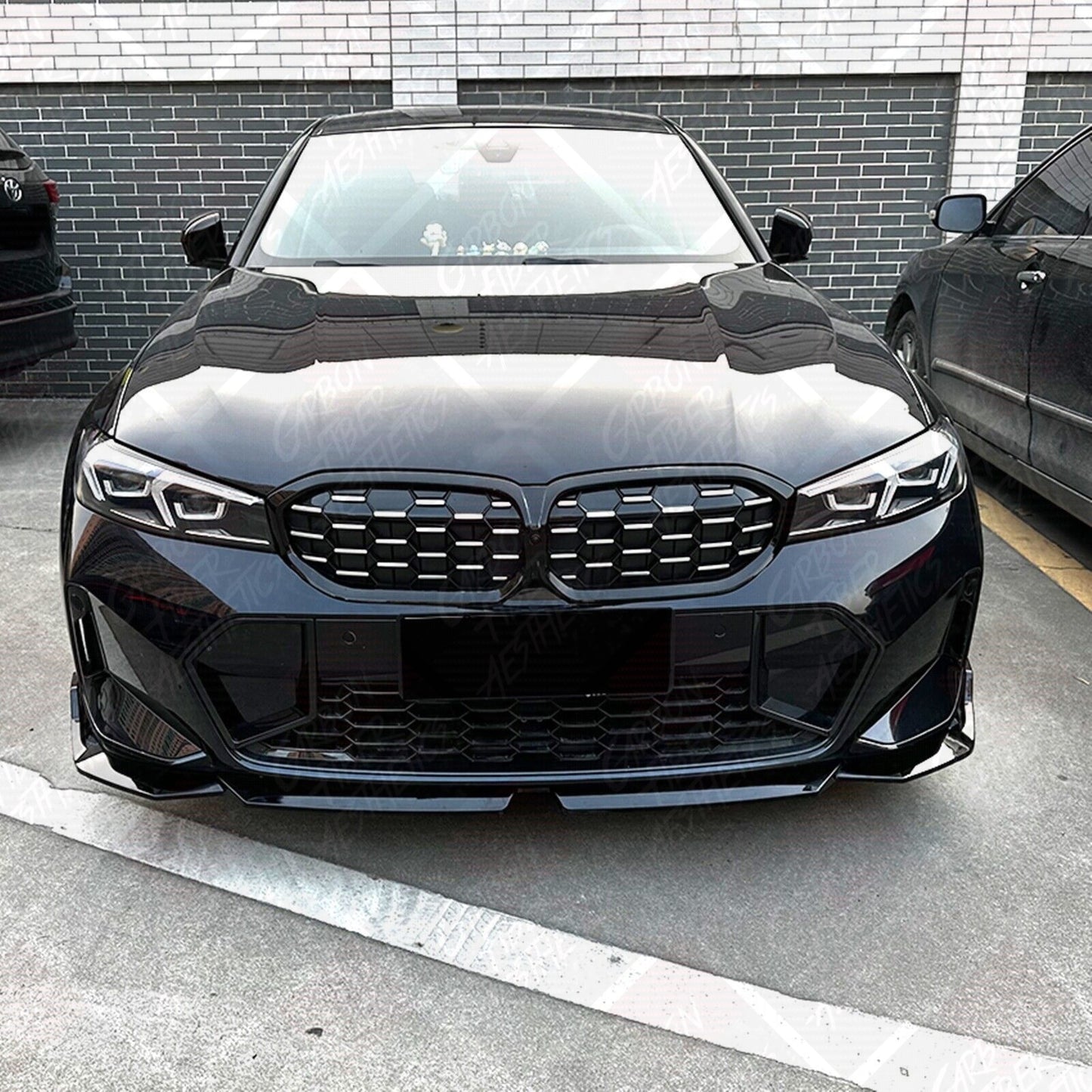 BMW G20 G21 M340 330 M Sport Gloss Black Front Lip M Performance 2023+