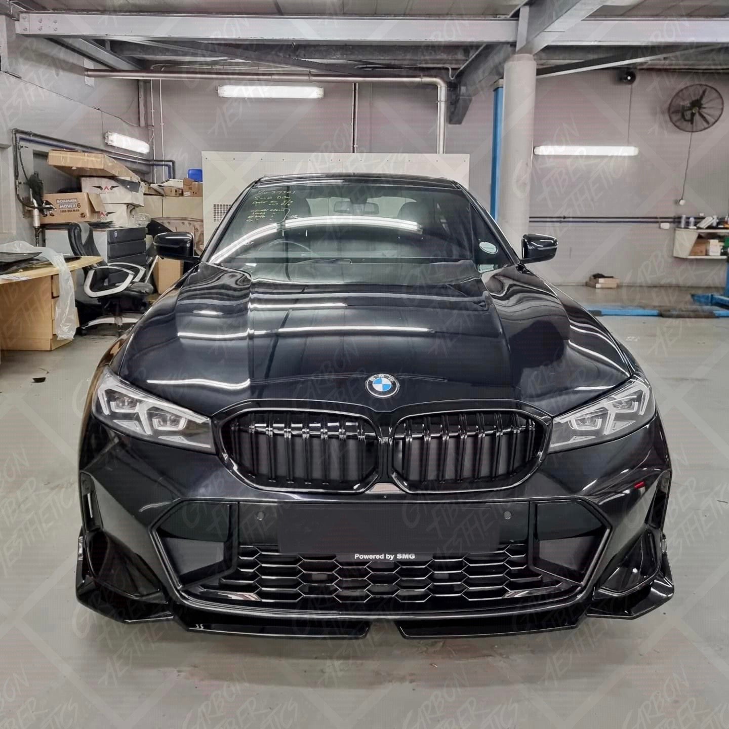 BMW G20 G21 M340 330 M Sport Gloss Black Front Lip M Performance 2023+