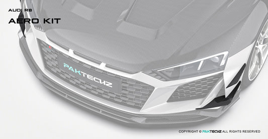 Audi R8 Paktechz Design Carbon Fiber Front Canards 2019-2024