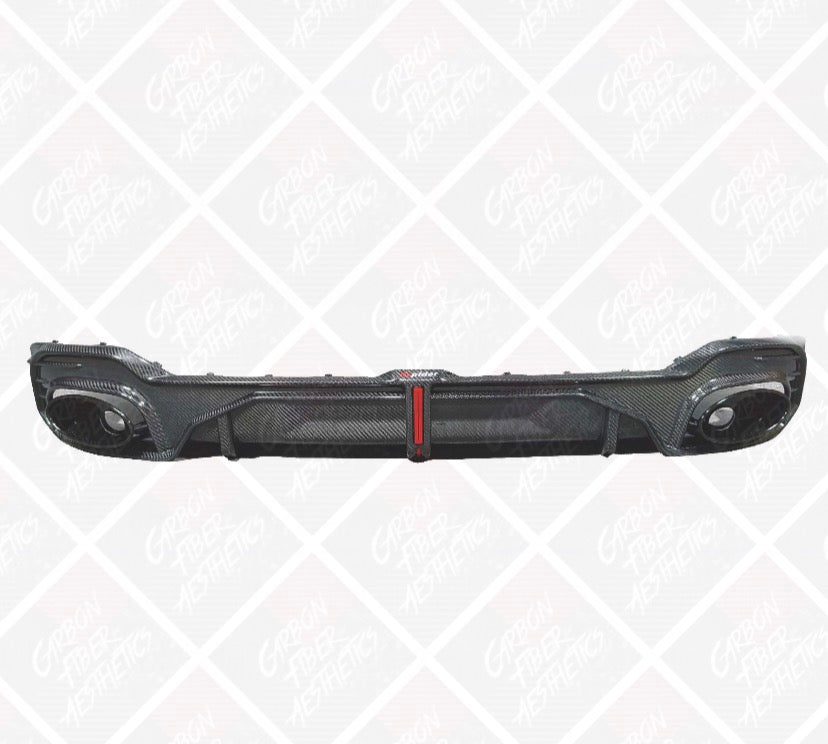 Audi Q3 SQ3 Dry Carbon Fiber Rear Diffuser V1 RSQ3 Style 2019-2023