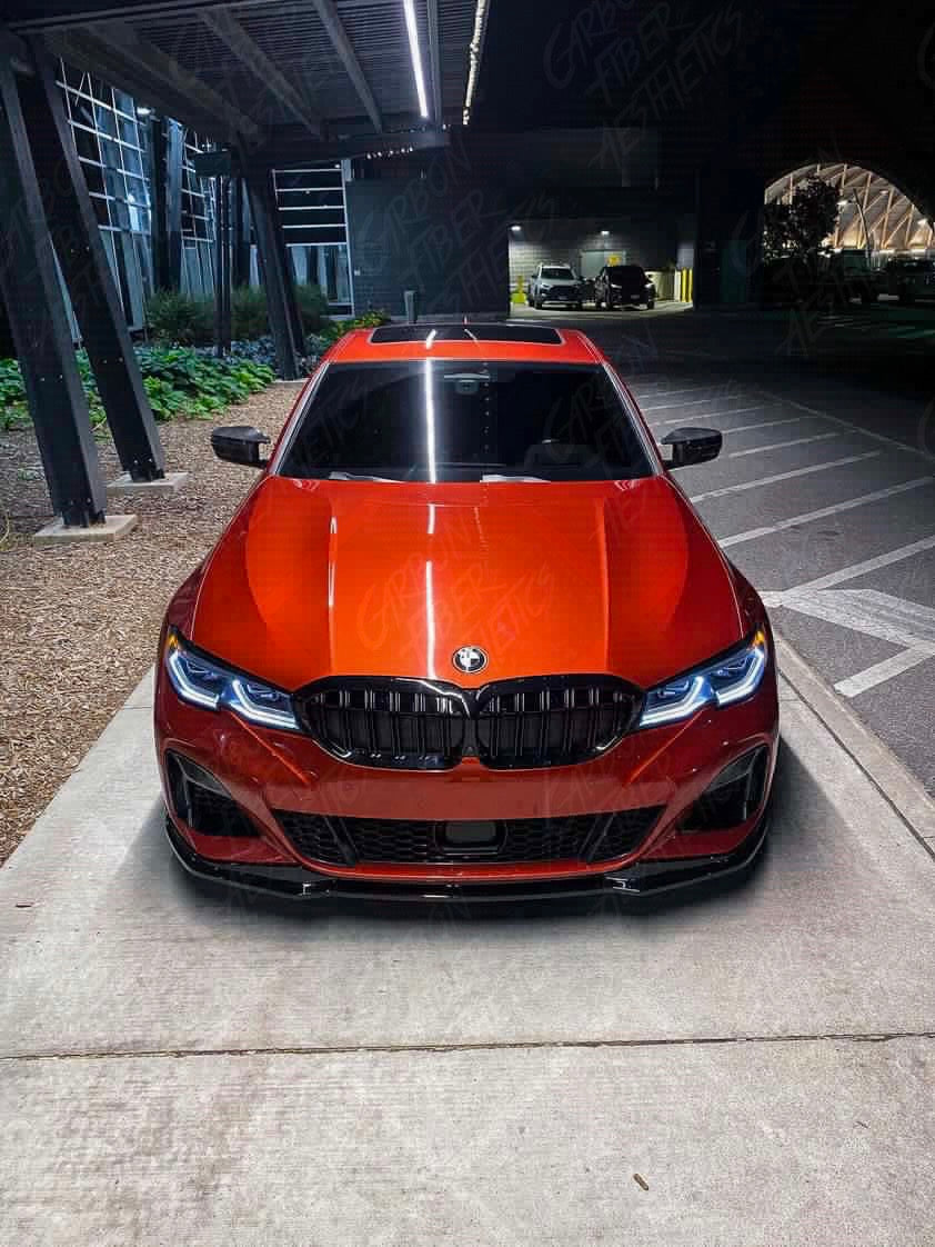 BMW G20 G21 M340 330 M Sport Gloss Black Front Lip M Performance Style 19-22