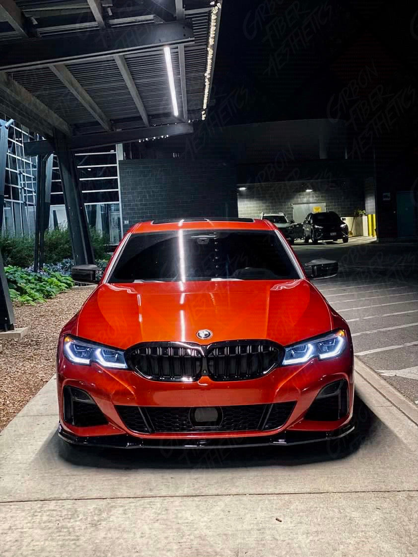 BMW G20 G21 M340 330 M Sport Gloss Black Front Lip M Performance Style 19-22