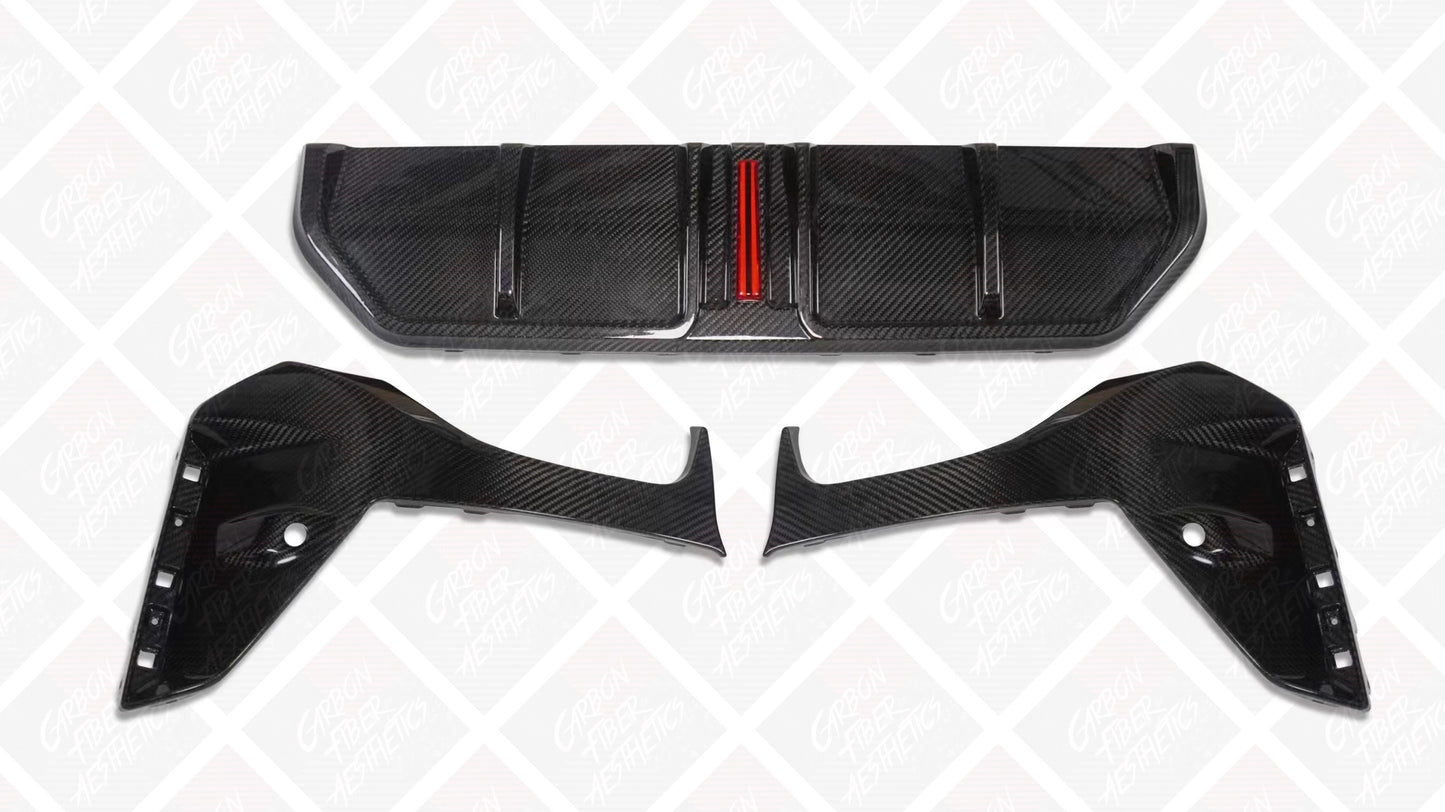 BMW G20 G21 M340 330 Facelift TAKD Design Dry Carbon Fiber Rear Diffuser 2023+ V1 Style