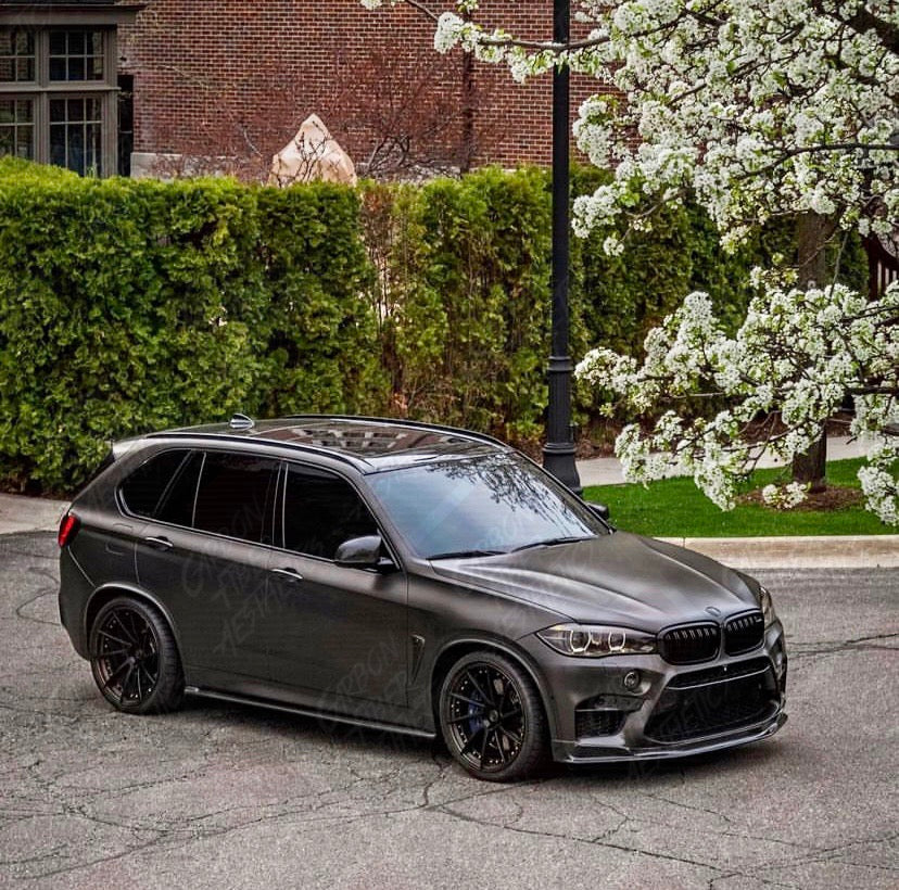 BMW F85 X5M F15 X5 F86 X6M F16 X6 M Sport Carbon Fiber Side Skirts Extensions 3D Style