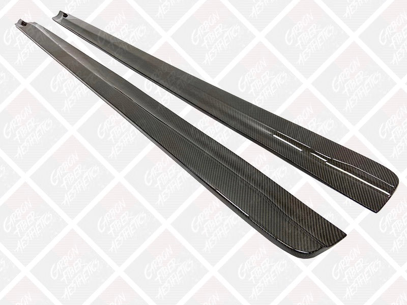 BMW F85 X5M F15 X5 F86 X6M F16 X6 M Sport Carbon Fiber Side Skirts Extensions 3D Style