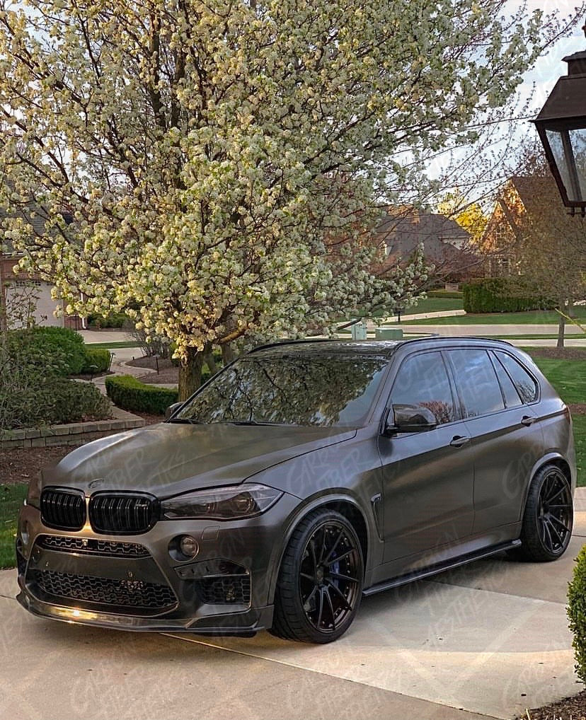 BMW F85 X5M F15 X5 F86 X6M F16 X6 M Sport Carbon Fiber Side Skirts Extensions 3D Style