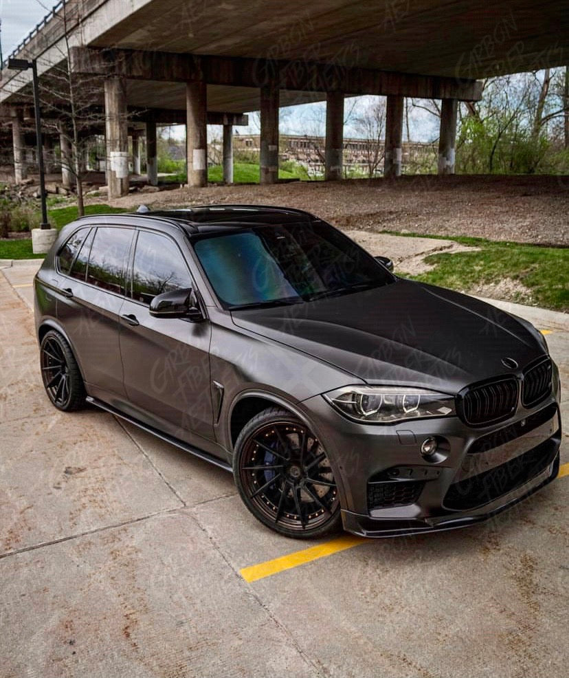 BMW F85 X5M F15 X5 F86 X6M F16 X6 M Sport Carbon Fiber Side Skirts Extensions 3D Style