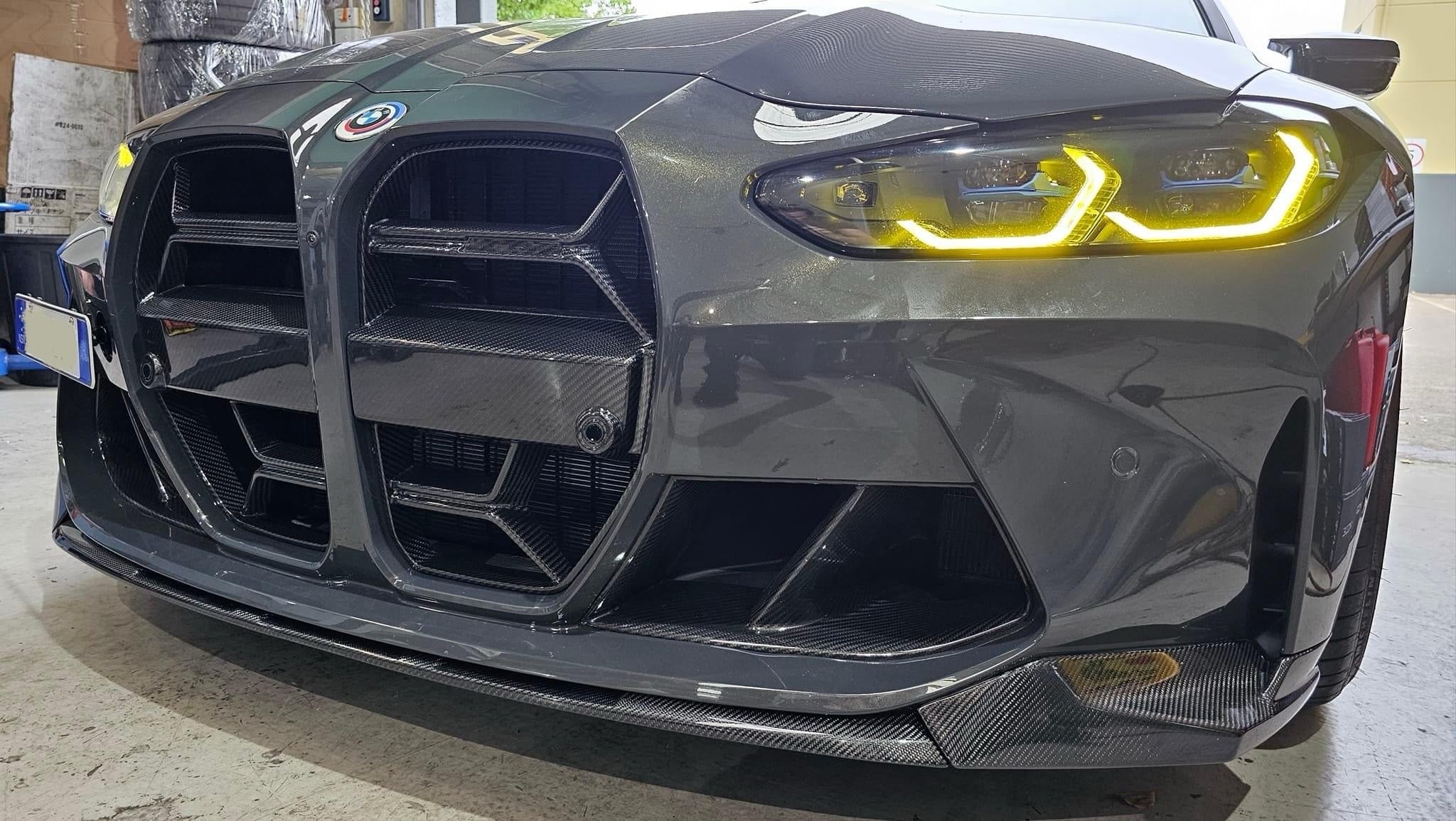 BMW M3 M4 Carbon Fiber CSL Style Front Grille 2021-26 G80 G81 G82 G83