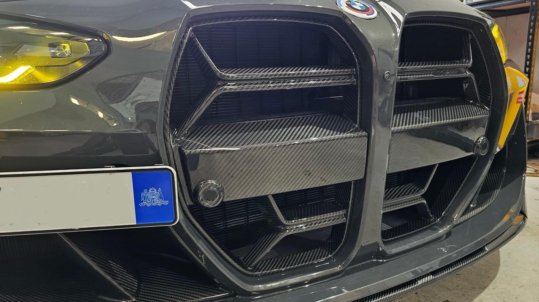 BMW M3 M4 Carbon Fiber CSL Style Front Grille 2021-26 G80 G81 G82 G83